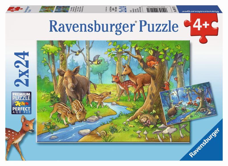 Animals of the Forest 2x24pc Puzzles - Ravensburger