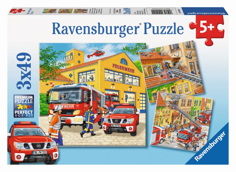 Fire Brigade Run Puzzle 3x49pc - Ravensburger