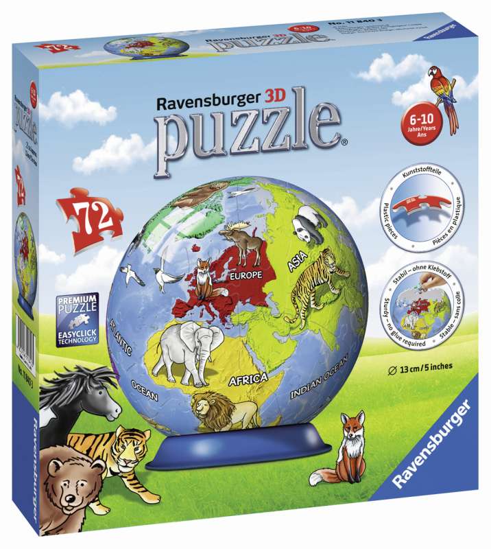 Childrens Globe 72pc 3D Puzzle - Ravensburger