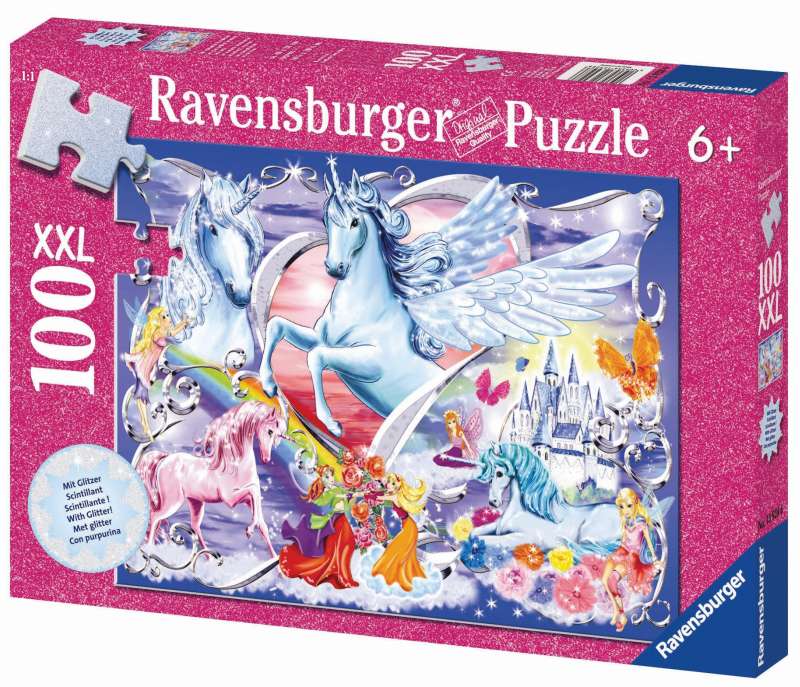 Amazing Unicorns Glitter Puzzle 100pc - Ravensburger