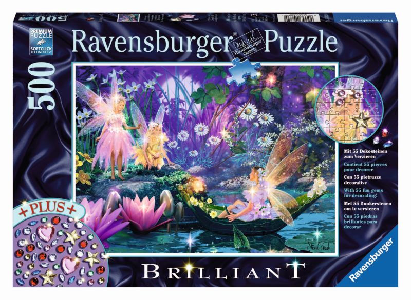 Fairy with Butterflies Brilliant Jewel 500pc Puzzle - Ravensburger