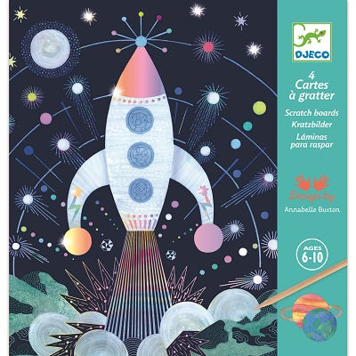 Cosmic Mission Scratch Cards - Djeco