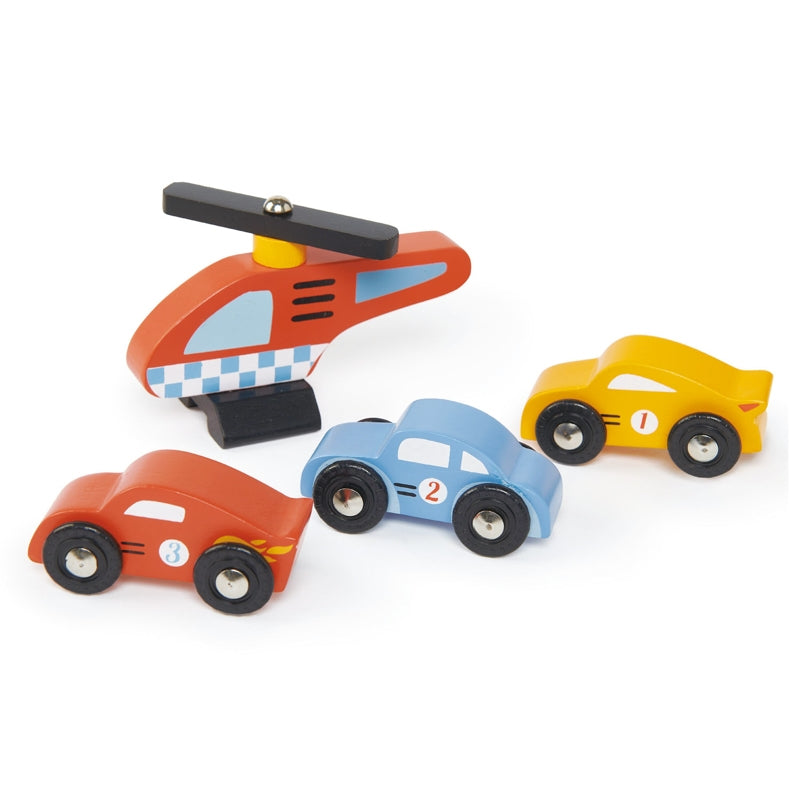 Blue Bird Service Station Parking Garage - Tenderleaf Toys