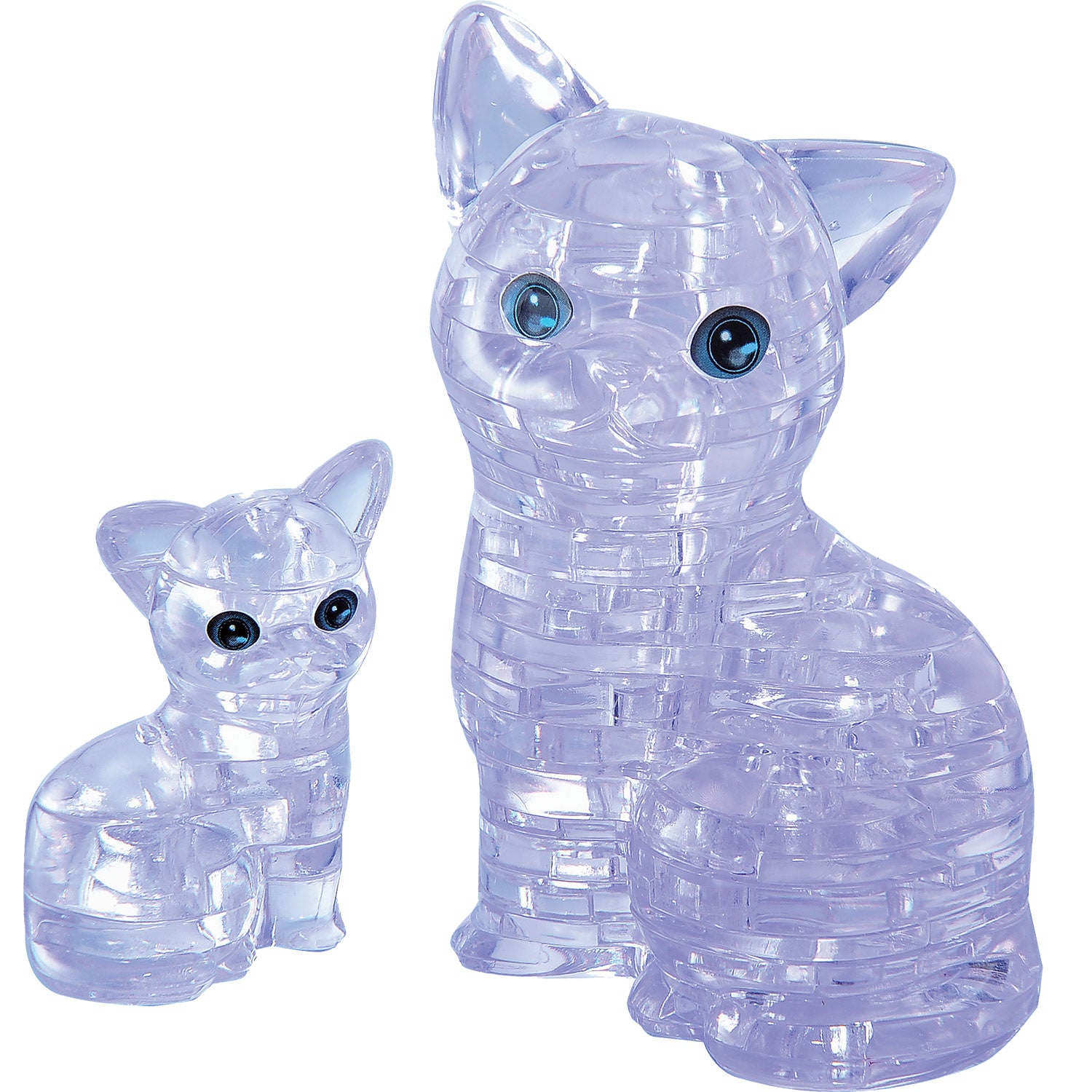 3D Clear Cat and Kitten - Crystal Puzzle