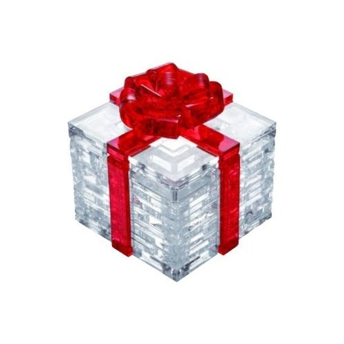 3D Red Ribbon Gift - Crystal Puzzle