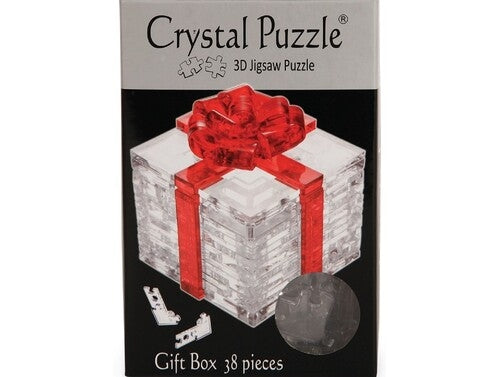 3D Red Ribbon Gift - Crystal Puzzle