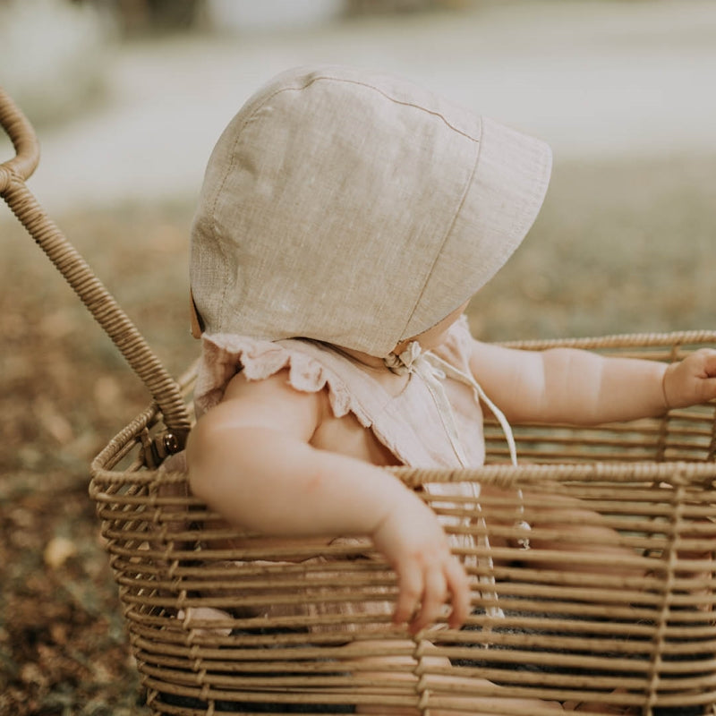 Heather Flax Reversible Bonnet - Bedhead Hats