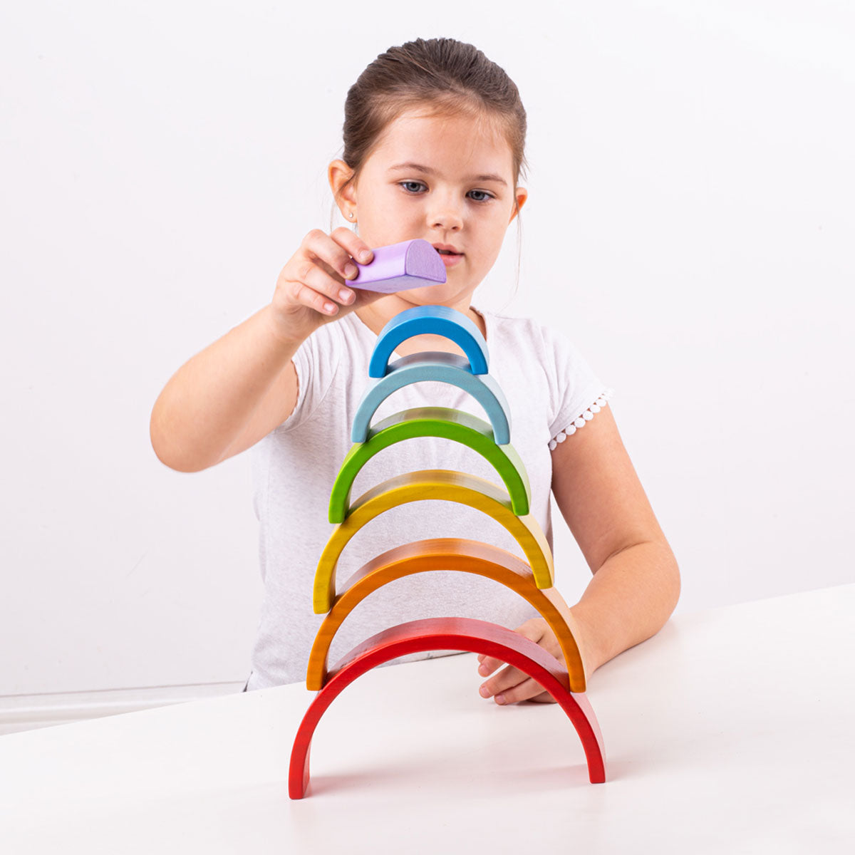 Wooden Stacking Rainbow Small - Bigjigs