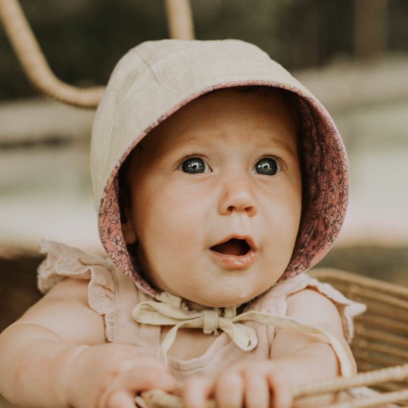 Florence Flax Reversible Bonnet - Bedhead Hats