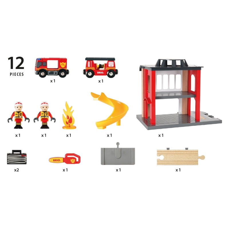 Fire Station 12 pce - BRIO