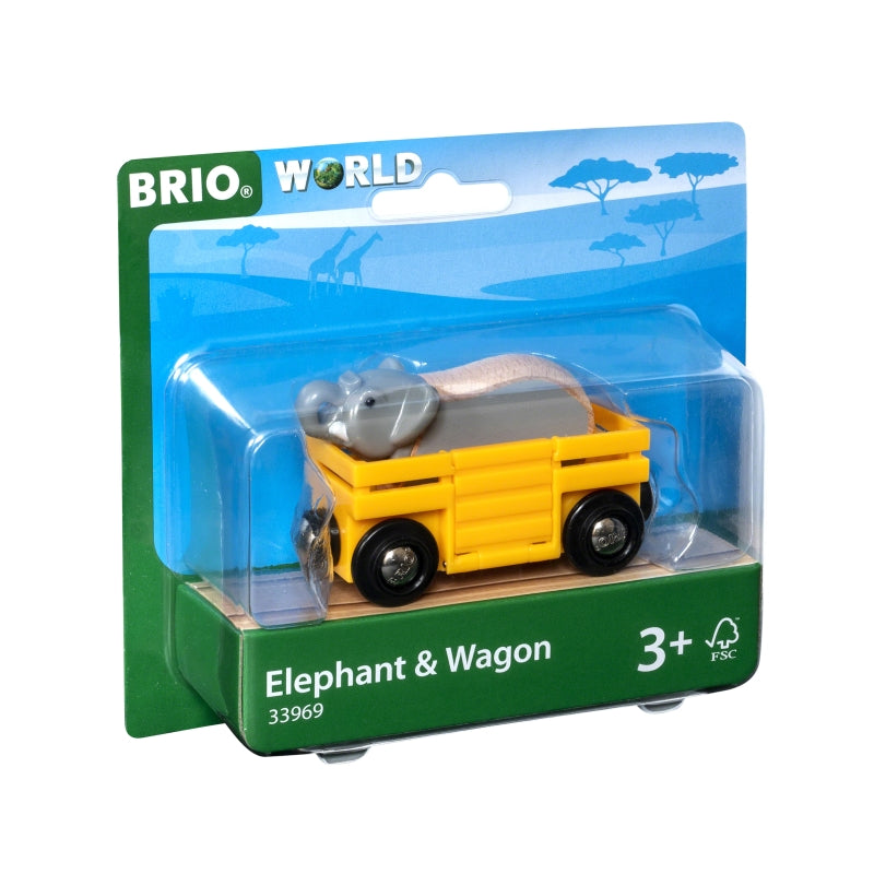 Elephant and Wagon 2 pc - Brio