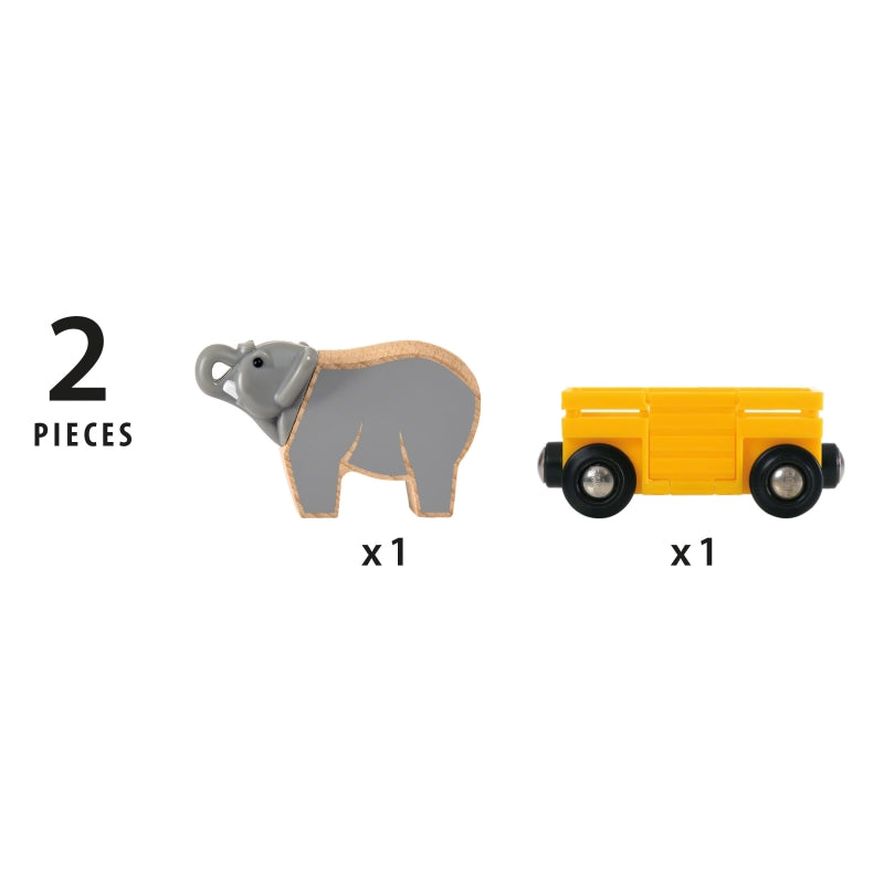 Elephant and Wagon 2 pc - Brio