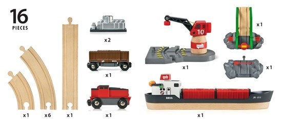 Cargo Harbour Set - Brio - contents