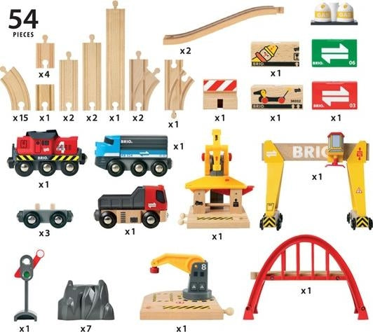 Cargo Railway Deluxe Train Set - Brio - contents