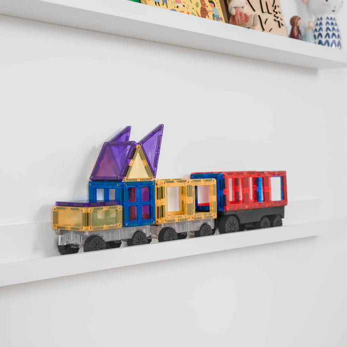 Rainbow Transport Pack 50pc Magnetic Tiles - Connetix