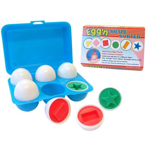 Egg Shape Sorter in Case 6 eggs