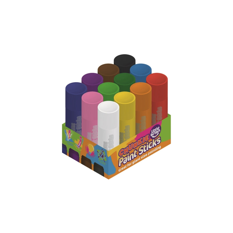 Chunky 12pk Paint Sticks - Little Brian
