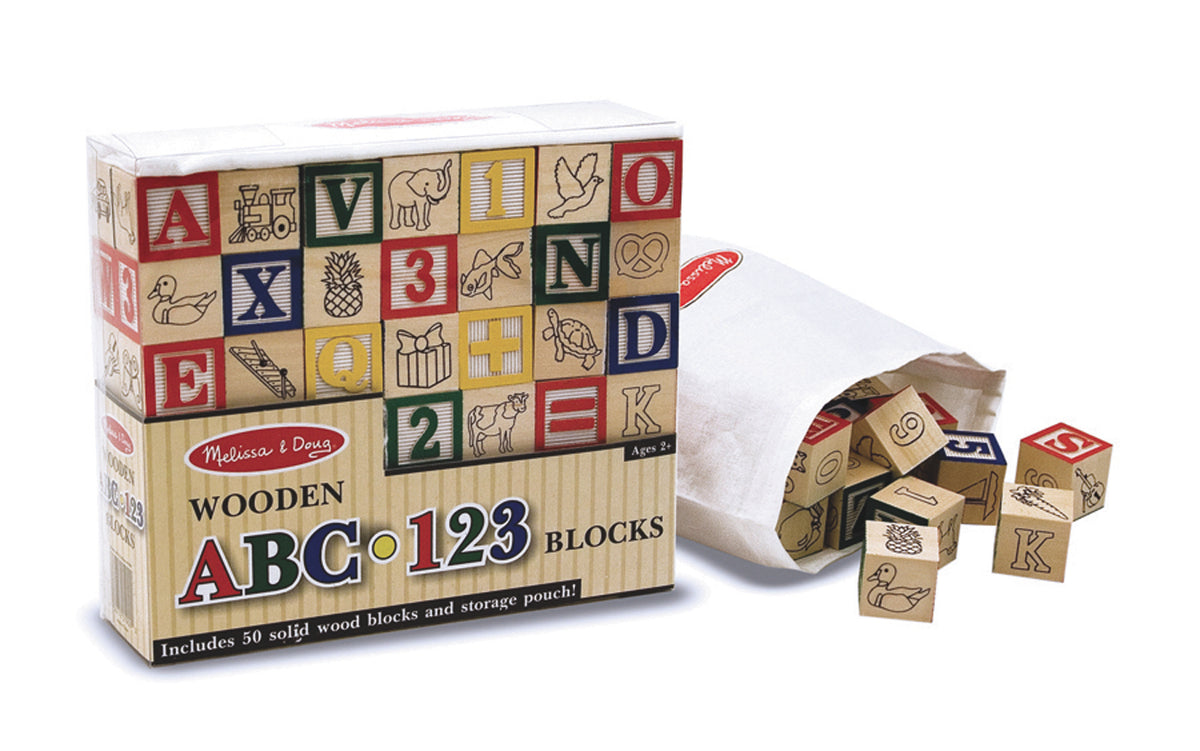 Wooden ABC 123 Blocks Melissa &amp; Doug