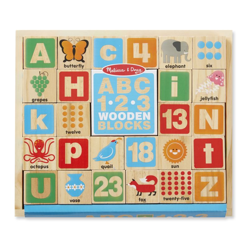 ABC 123 Wooden Blocks - Melissa and Doug