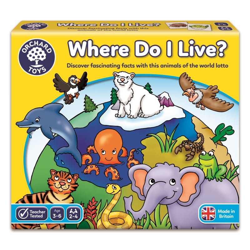 Where Do I Live Lotto - Orchard Toys