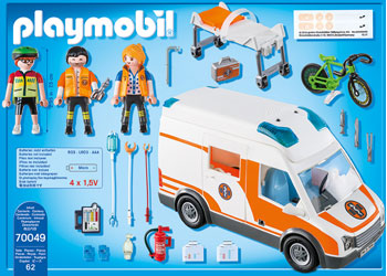 Ambulance with Flashing Lights - Playmobil