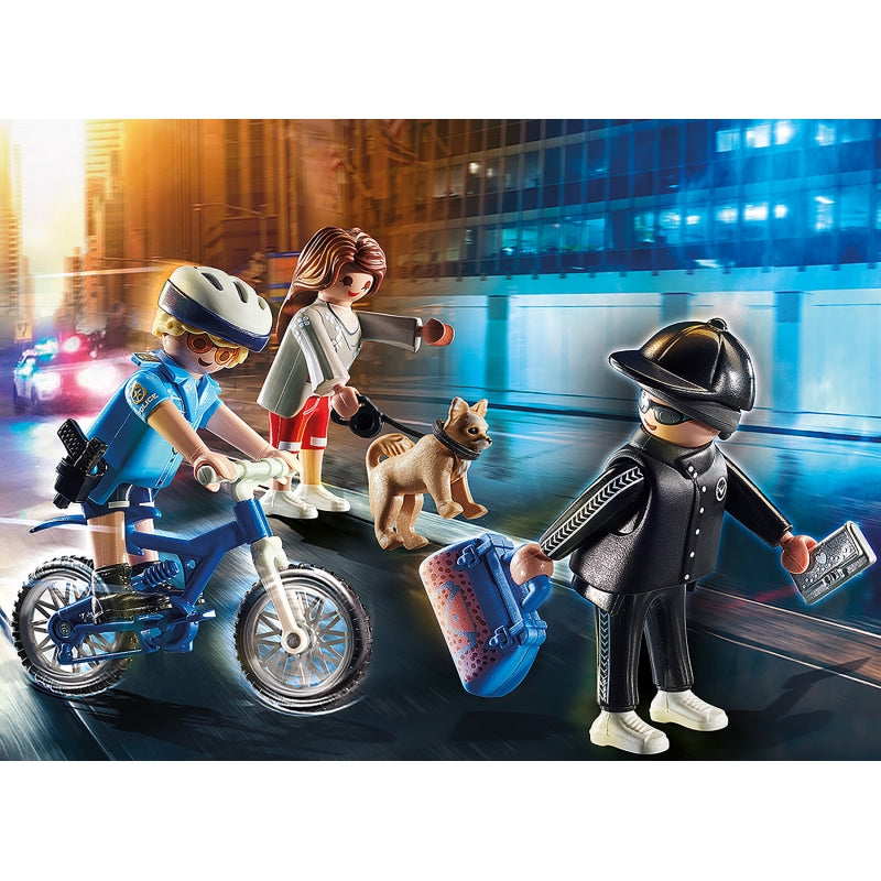 Police Bicycle with Purse Thief - Playmobil
