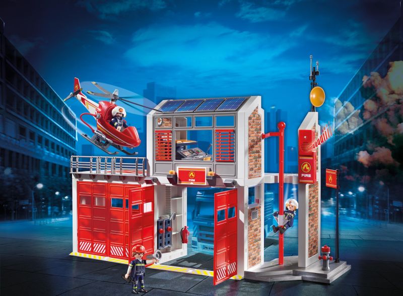 Fire Station with Helicopter - Playmobil