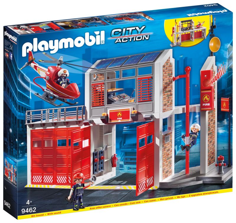 Fire Station with Helicopter - Playmobil