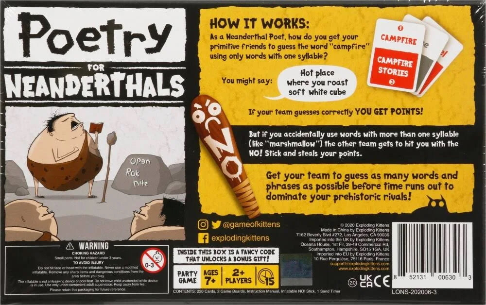 Poetry for Neanderthals (by Exploding Kittens)