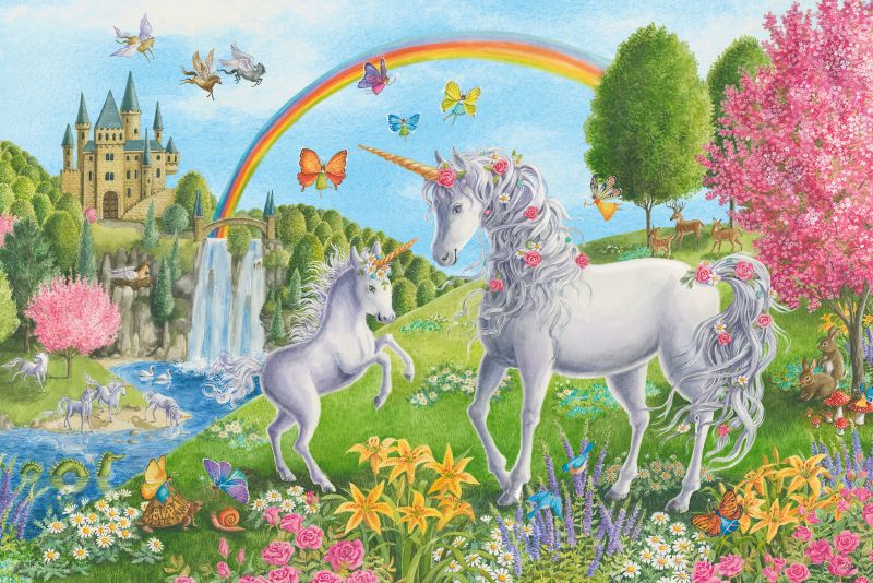 Prancing Unicorns SuperSize 24pc Puzzle - Ravensburger