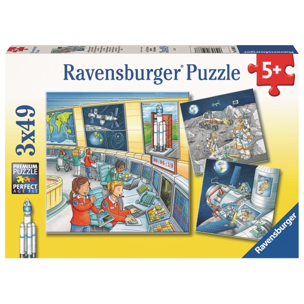 Tom and Mia go on a Space Mission 3x49pc Puzzles - Ravensburger