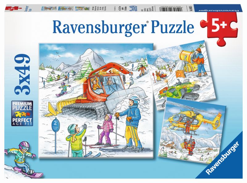 Lets Go Skiing 3x49pc Puzzles - Ravensburger