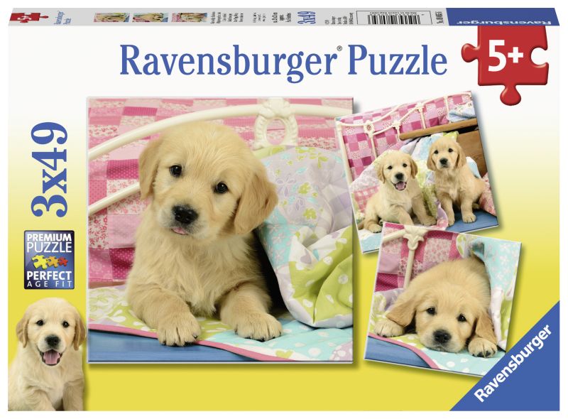 Cute Puppy Dogs 3x49pc Puzzles - Ravensburger
