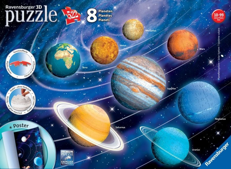 Solar System 3D 522pc Puzzle - Ravensburger