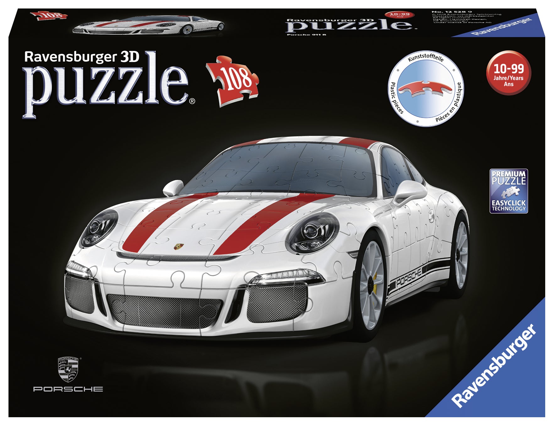 Porsche 911R 108pc 3D Puzzle - Ravensburger