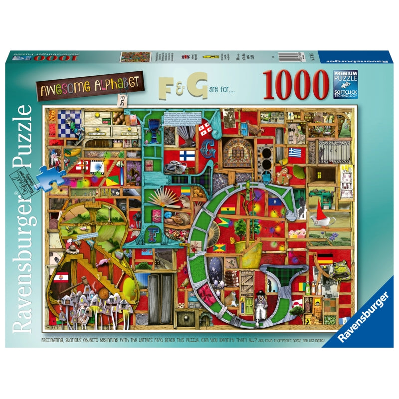 Awesome Alphabet F & G Puzzle 1000pc - Ravensburger