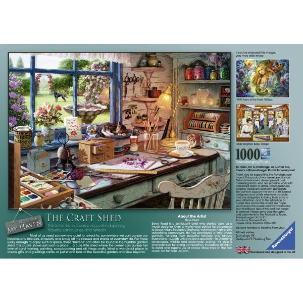 My Haven No1 The Craft Shed 1000pc Puzzle - Ravensburger