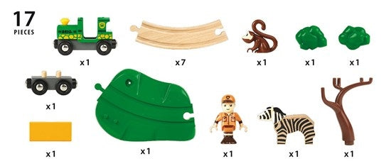 Safari Railway Set - Brio - contents