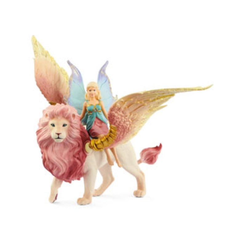 Fairy in Flight on Winged Lion - Schleich