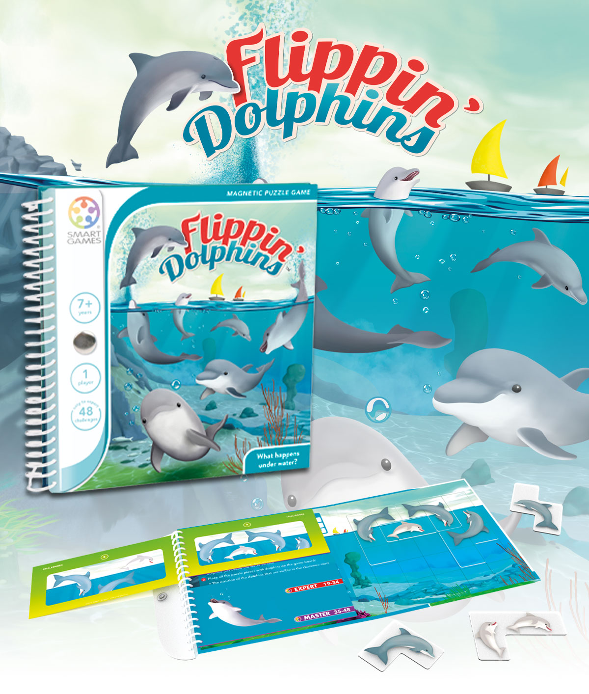 Flippin Dolpins Magnetic Travel - Smart Games