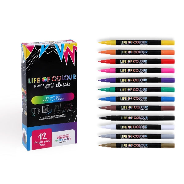 Classic Colour Paint Pens 1mm Fine Tip - Life of Colour