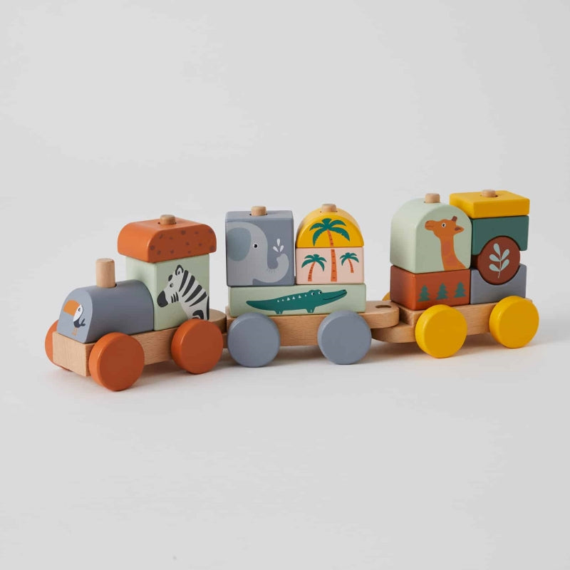 Animal Train Wooden - Zookabee